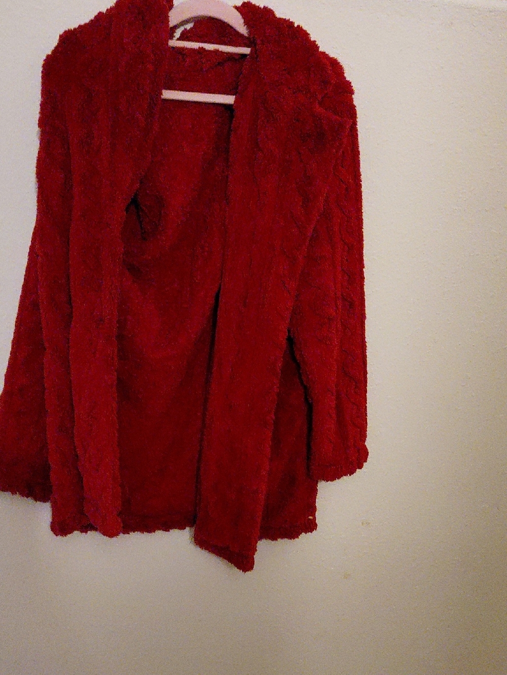 Cozy Red Teddy Jacket for Women
